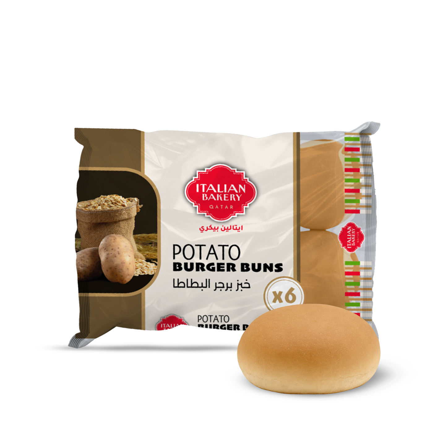 Potato Burger Buns 6x